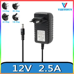 12V 2.5A sprzęt bezprzewodowy zasilacz 12V 2500MA DC regulowany przewód zasilający 5.5*2.1MM