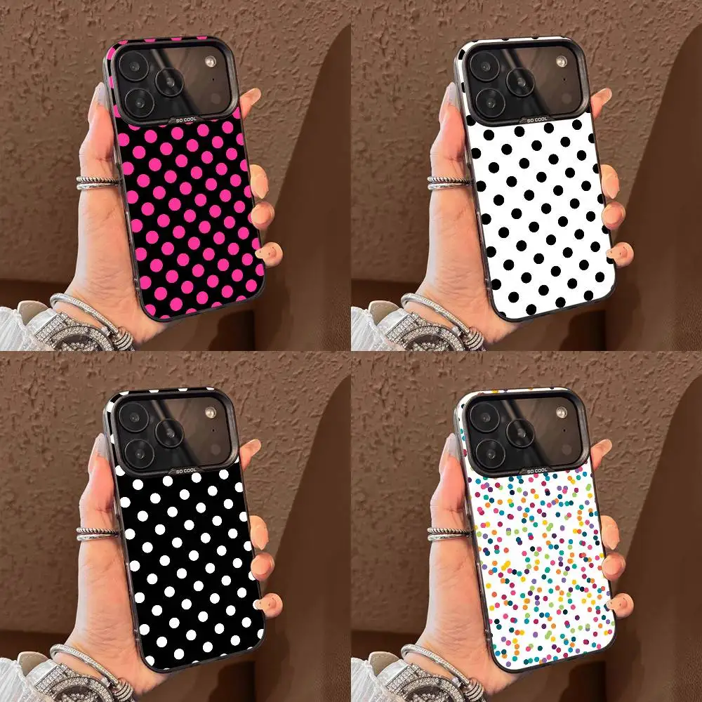 

Polka Dot Colorful Pattern Phone Case For iPhone 17,16,15,14,13,12,11,Pro,Max,Plus,E,Air,Mini Black Tpu Cover