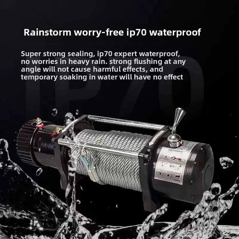 Electric Winch 12V Vehicle Small Crane Electric Hoist 24V Winch Car Off-road Vehicle Self-rescue