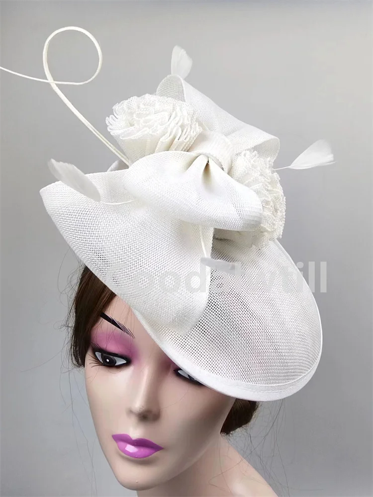 

Bow Fascinator Hat Headband Women Church Headpiece Fascinator Derby Hat Fashion New Wedding Pillbox Cap Party Dinner Chapeau Cap