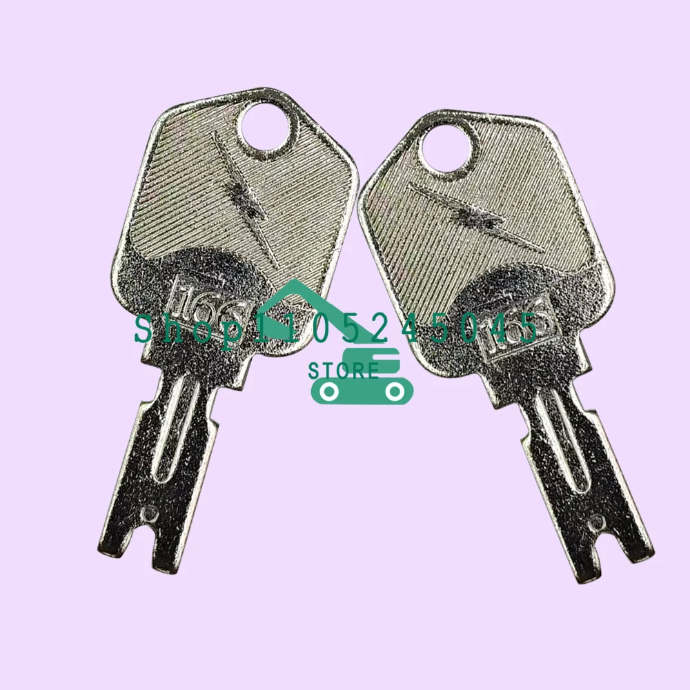 50PCS New 166 Forklift Key for Pollak Clark Yale Hyster for Komatsu Gradall Gehl for Daewoo Doosan A214062 5133504 High Quality