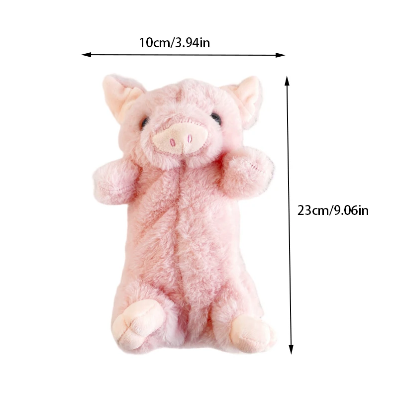 Creative Cartoon Pink Pig Pencil Case Cosmetic Bag Storage Bag Cute Plush Pen Pouch Large Capacity School Stationery Storage Box