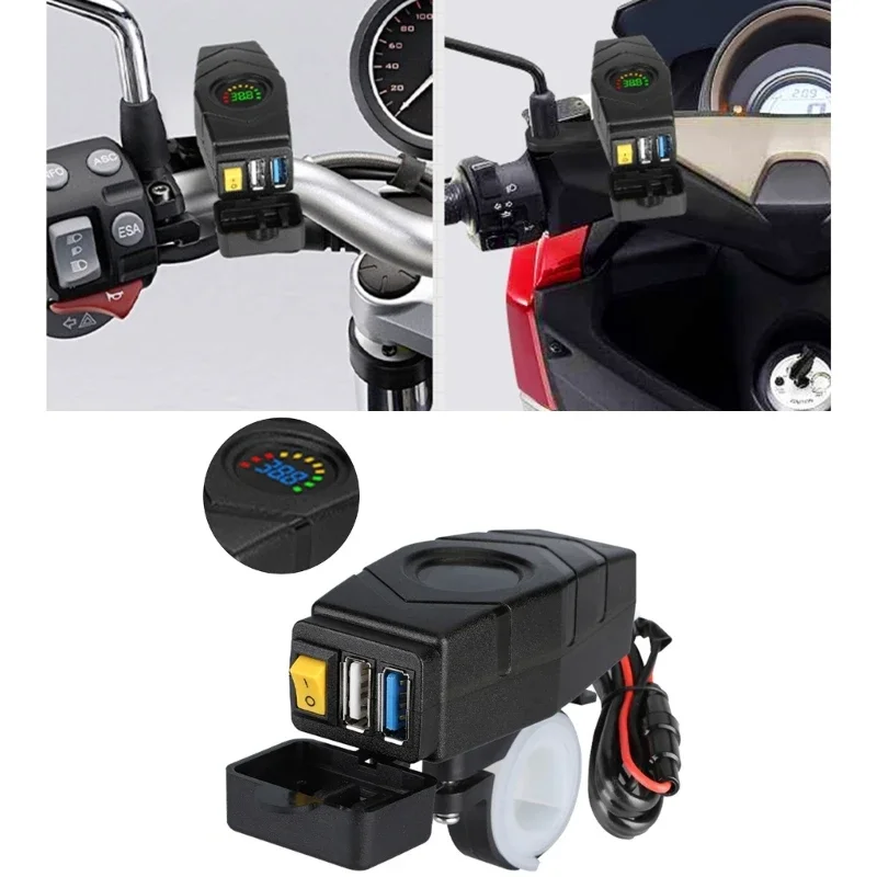 For Electric Bikes DC20-80V QC3.0 USB Phone Fast Charging Charger Adapter E-bike Mobile Charging Spare Accessory