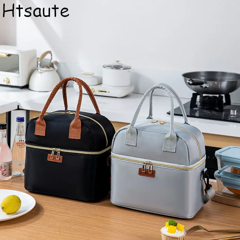 

Outdoor Portable Insulated Lunch Bags Thermal Cooler Tote Leakproof Handheld Work Lunch Box Waterproof Pouch Organizer Bag