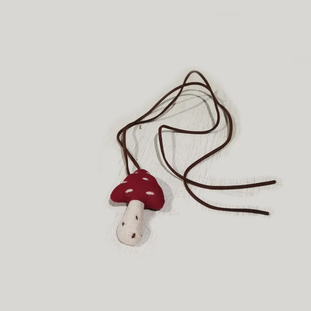 

Sweater Chain Accessories Fabric Children Necklace Rabbit Mushroom Cartoon Animal Necklace Lanyard Bunny