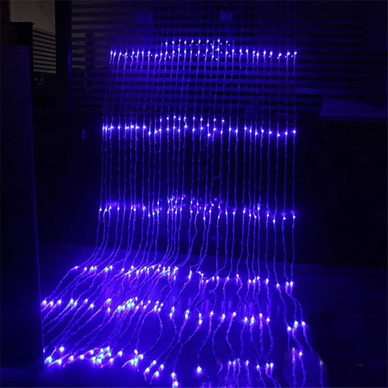 Guirxiété Lumineuse Waterproof 320LED, Cascade, Douche de Météores, Rideau de Lumière Dégradé, Guirxiété de Noël, Lampe de Glaçon pour ix, Décoration de Mariage