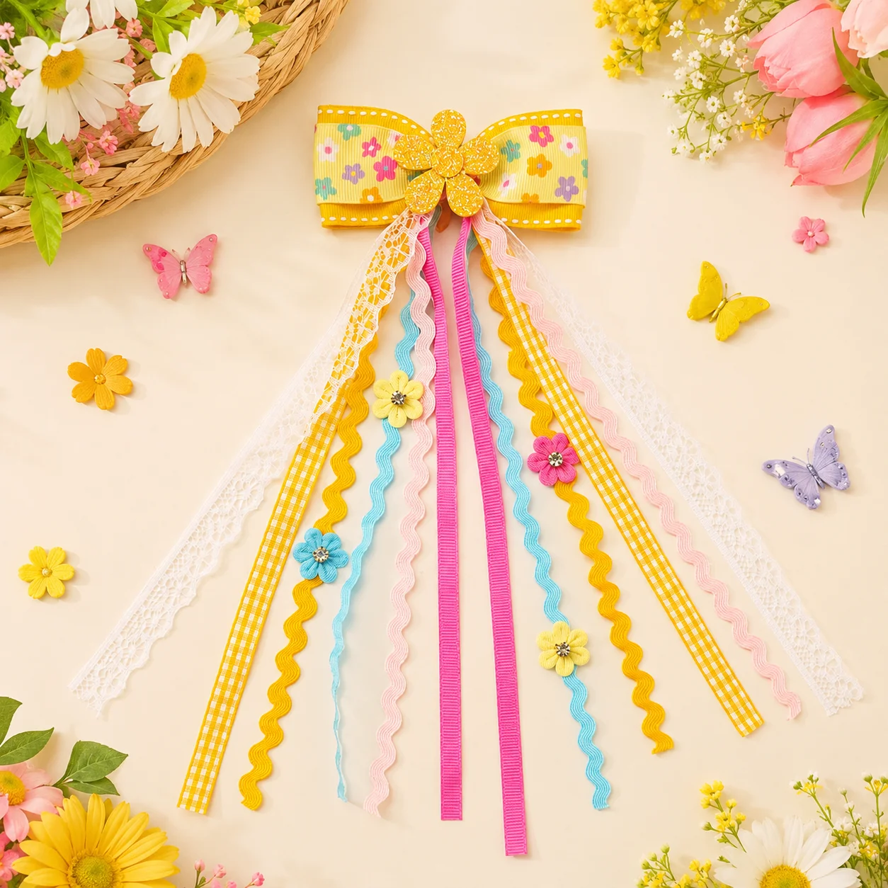Tassel Fringe Trim - Lindo Clipe de Cabelo com Laço