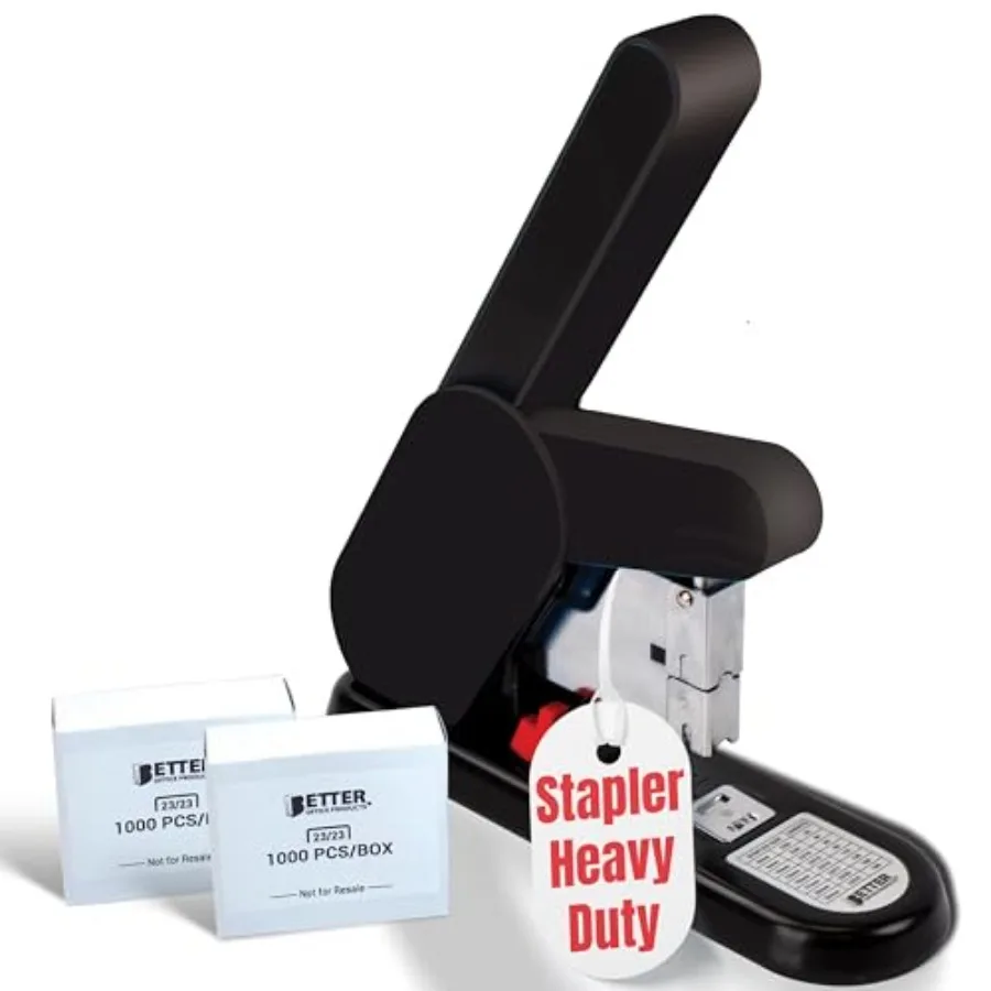 

Heavy Duty Modern Stapler Effortless Lever 190 Sheet Capacity 2 000 Heavy Duty Staples Included Desk Stapler Large Commercial O