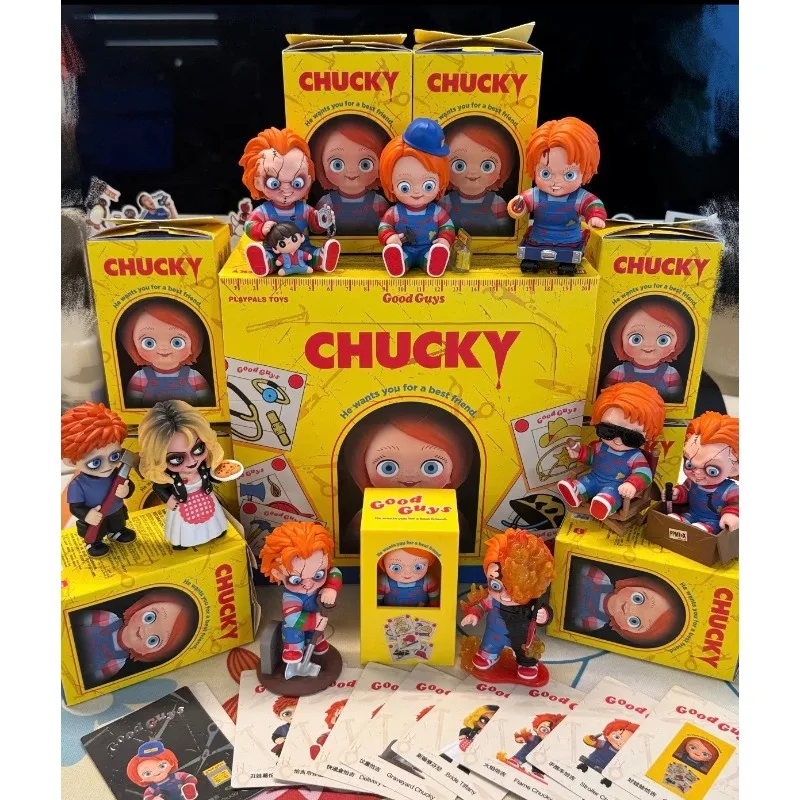 

POPMART Halloween Chucky Ghost Kid Reincarnation Series Blind Box Trendy Figurine Collection Toy Chucky Returns Gift in Stock