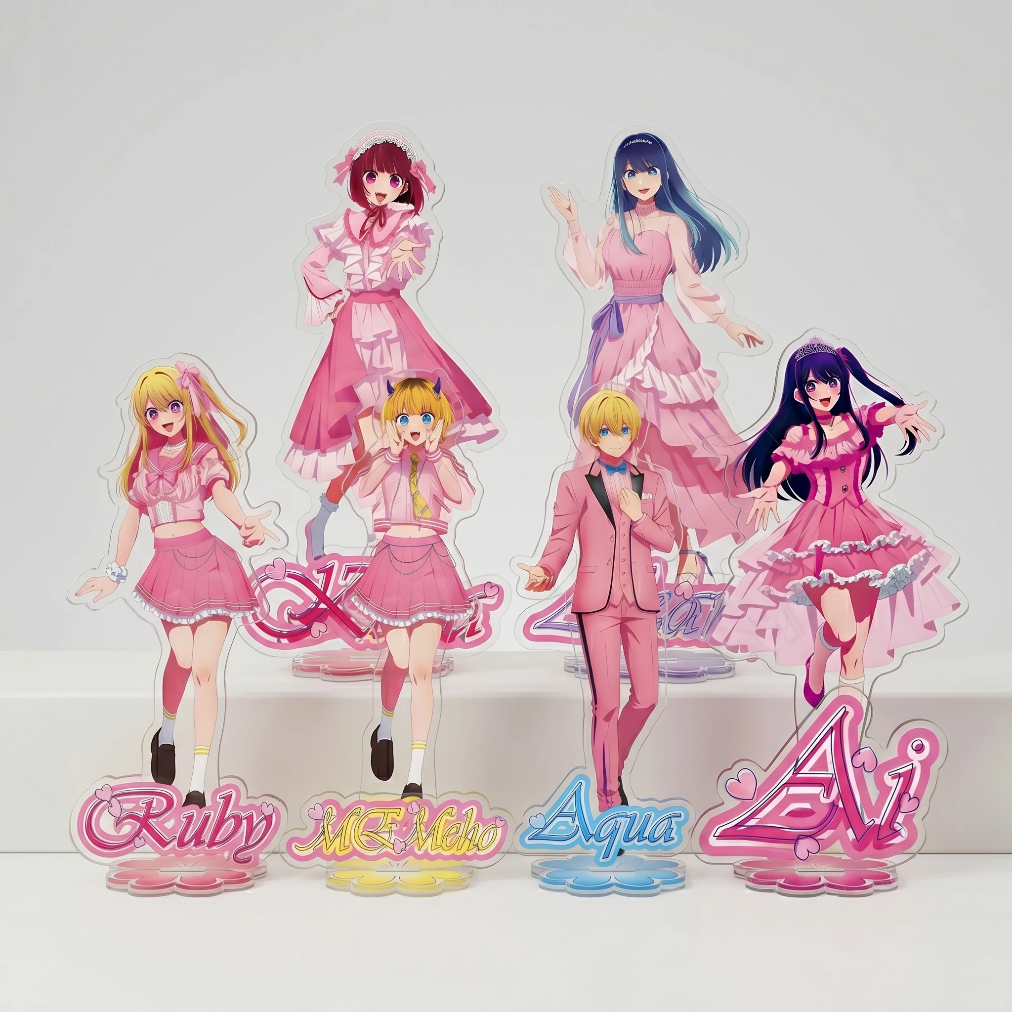 15CM Double Insert Anime Acrylic Stand keyring, Oshi Idol Girl, No Ko Ai Hoshino Ruby Aqua Kana Akane Memcho Collectible Gift