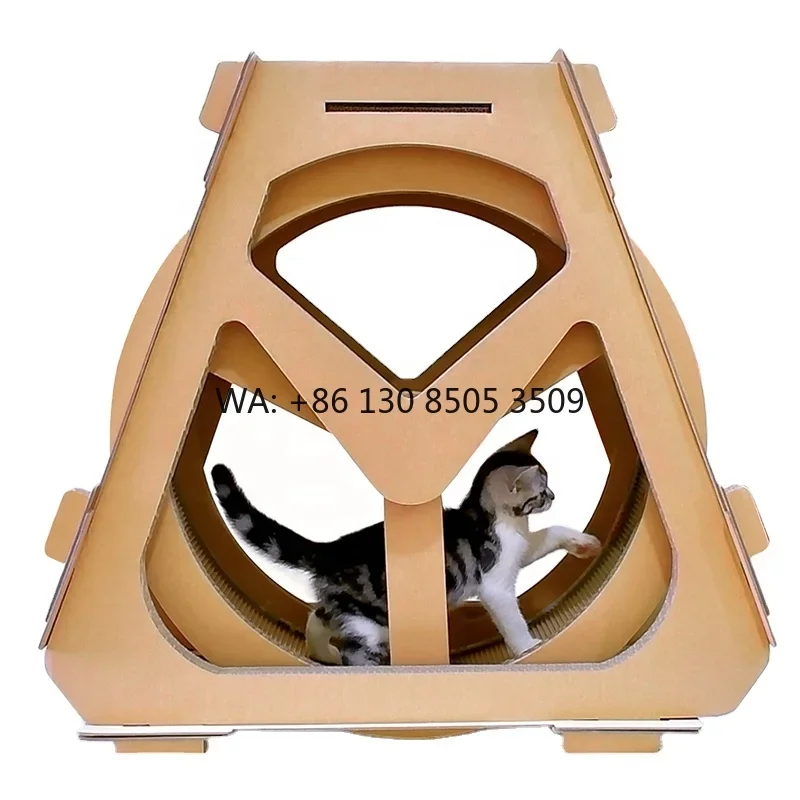 Kittens s Cats Running Wheel Fun Game Scratching Pad Corrugated Cardboard Paper Cat Scratchers with Catnip Free