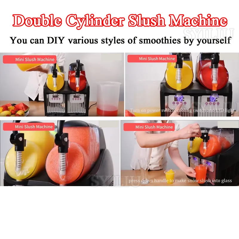 110v 220v Slush Making Snow Melting Machine One Tank Cold Drink Slush Machine Commercial Smoothie Maker