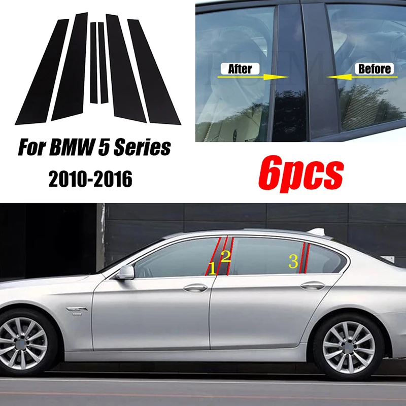 Fenster Tür Trim Abdeckung Aufkleber Säule Beiträge für BMW 5 Series G30 G31 2017-2023 F10 F11 F07 2010-2016 E60 4-tür Limousine-2003-2010 – Detail 2
