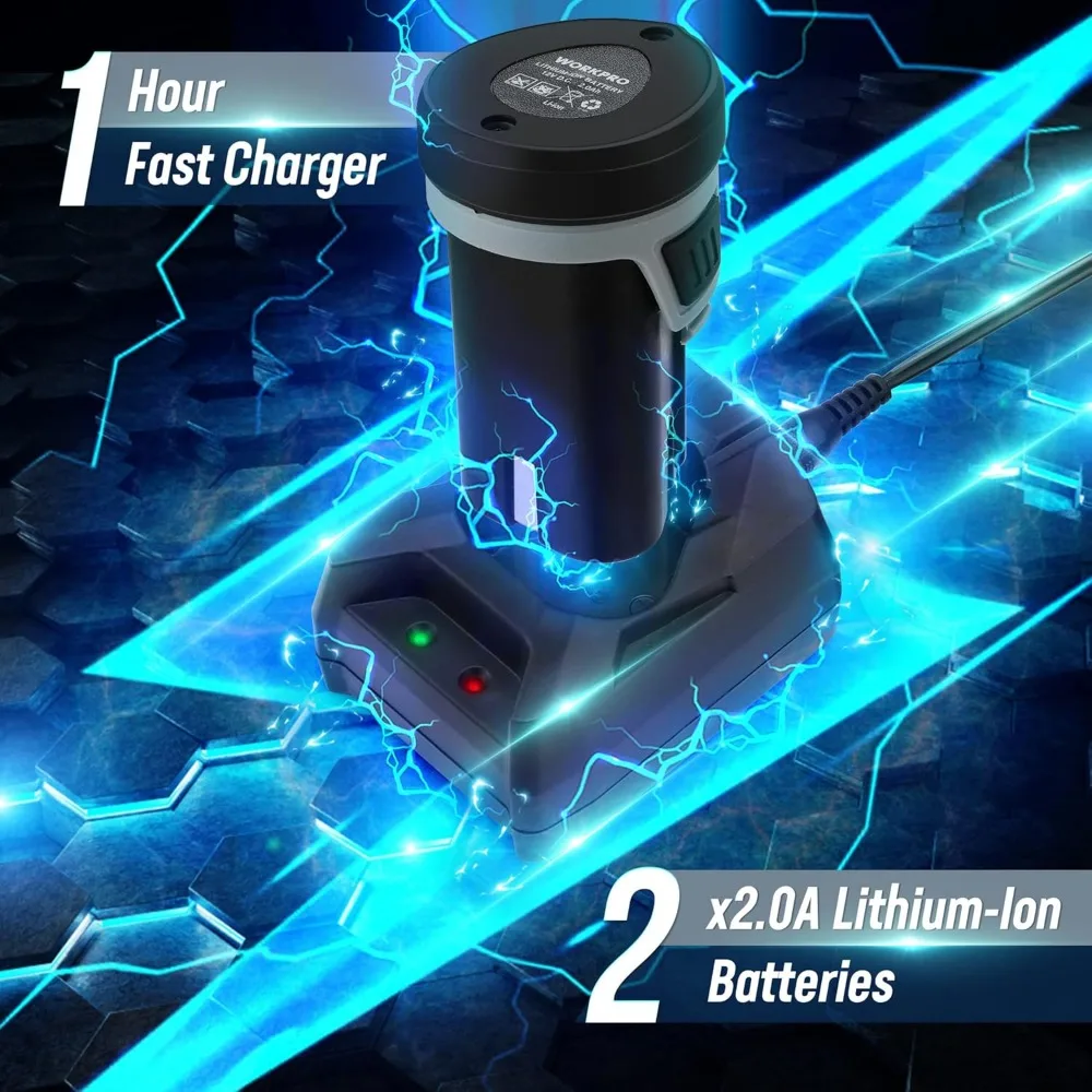 Kit polidor de carro sem fio 12V com 2 baterias, velocidade variável para detalhamento automático e projetos DIY