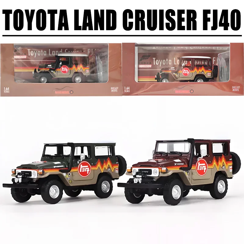 Neushoornmodel 1/64 Nieuwe Toyota Land Cruiser Fj40 Gelegeerd Speelgoed Motorvoertuig Diecast Metalen Model Geschenken