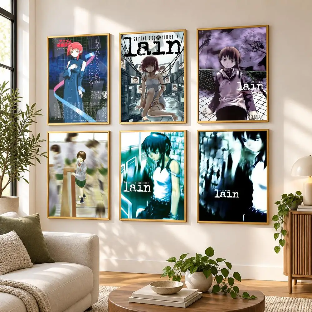 Serial Experiments Lain Anime Movie Poster HD art sticky wall waterproof home living room bedroom bar aesthetic decoration