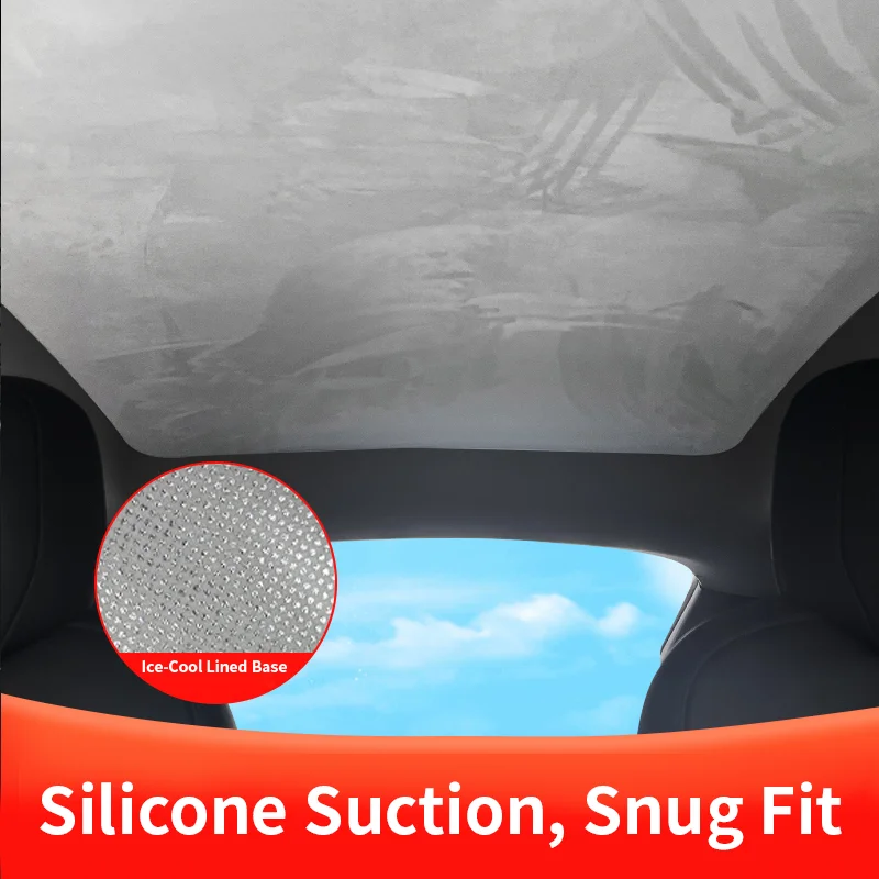 

For Tesla Model 3 (New Version) – Graphite Black Suede Sunshade