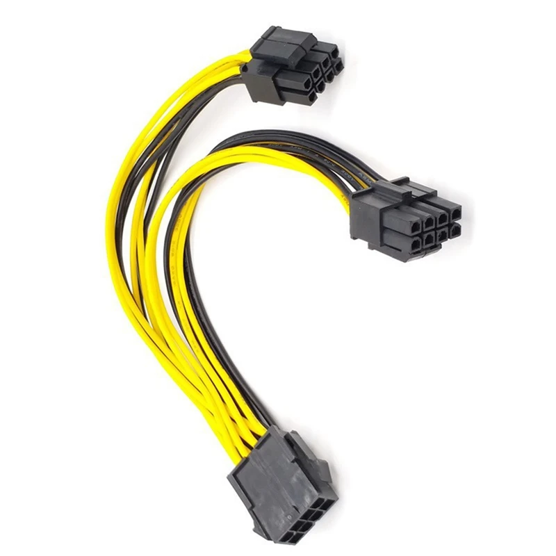 CPU 8 Pin Female To Dual Pcie 2X 8 Pin (4&4) Male Power Adapter Splitter Cable For Motherboard Power Adapter
