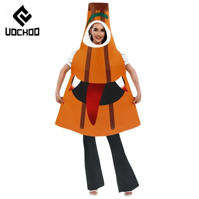 Arnival Party Cosplay Paraplu Oranje Kostuum Meisje Jongens Grappige Romper Show Volwassen Outfit Nieuwigheid Spons Bedrukte Kleding