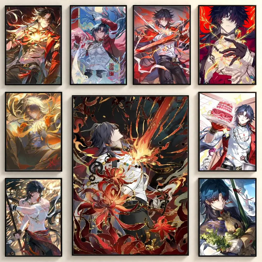 Dark Regal Game H-Honkai Star Rail Mortenax Blade Poster Peel And Stick PP Series HD Frameless Wall Indoor Decor Gift