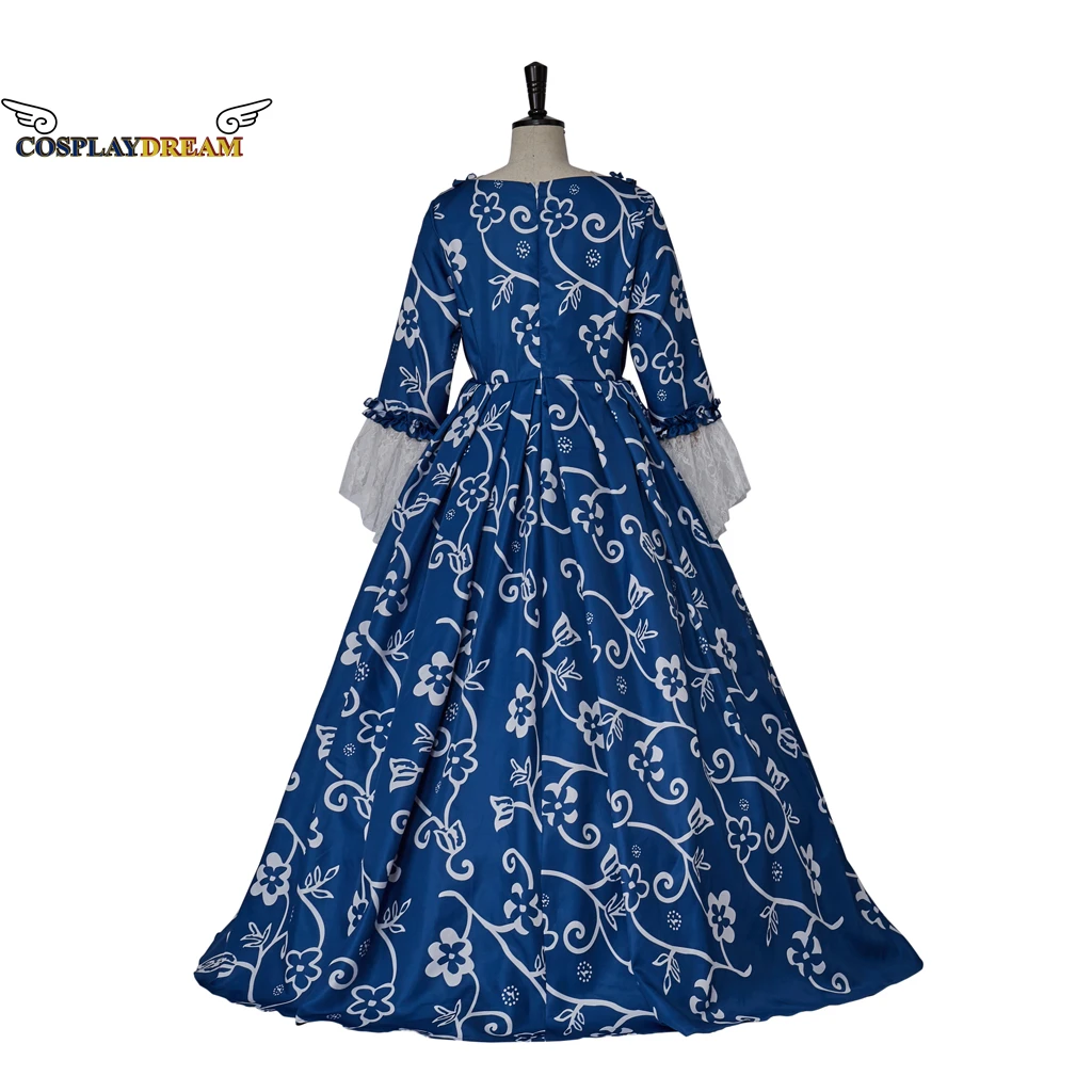 Vestido de princesa Retro para mujer, traje Medieval Victoriano de encaje, elegante Vestido largo de cintura alta, manga acampanada, Vestido de palacio