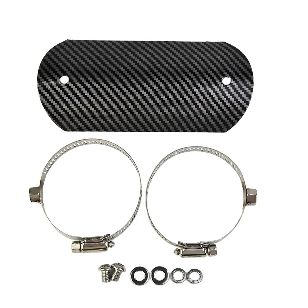 Motorcycle Exhaust Middle Pipe Heat Shield Muffler Protector Guard Carbon Style Motorcycle Exhaust Systems