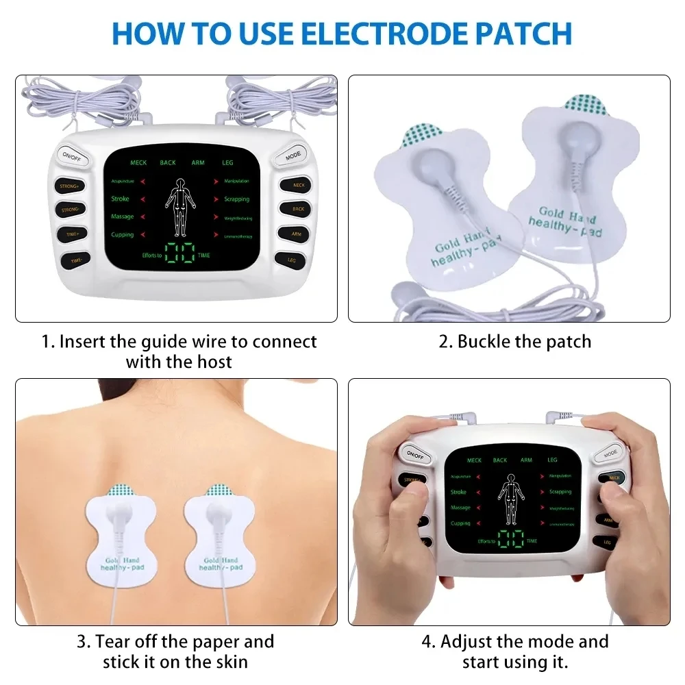 Electrostimulator Physiotherapy TENS Machines Eletric Compex Muscle Stimulator EMS Pulse Acupuncture Best Massager For Body Pads