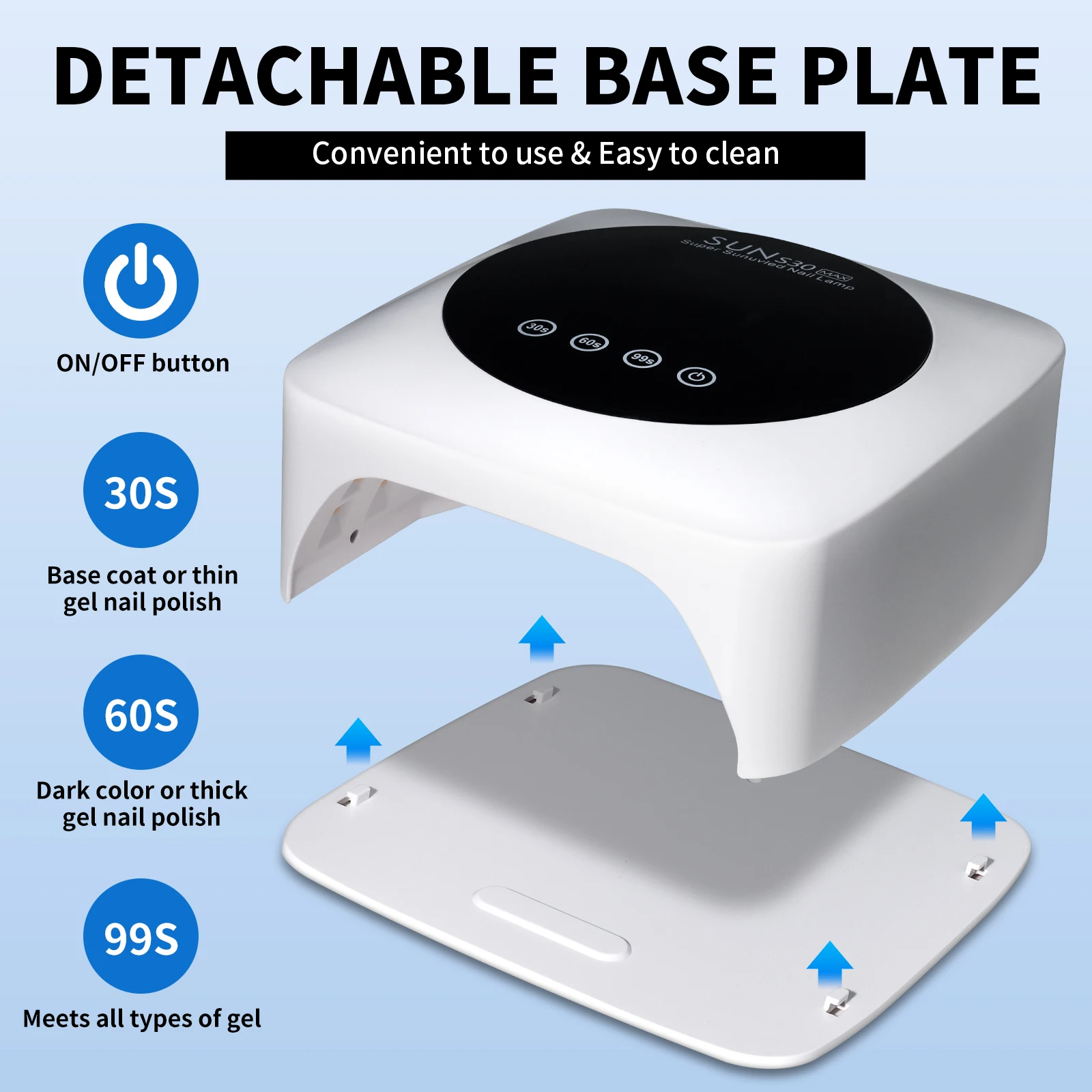 Lámpara de uñas recargable de 57 LED, secador de uñas LED UV profesional para un curado rápido, herramientas de salón de secado de uñas de esmalte de uñas de Gel UV