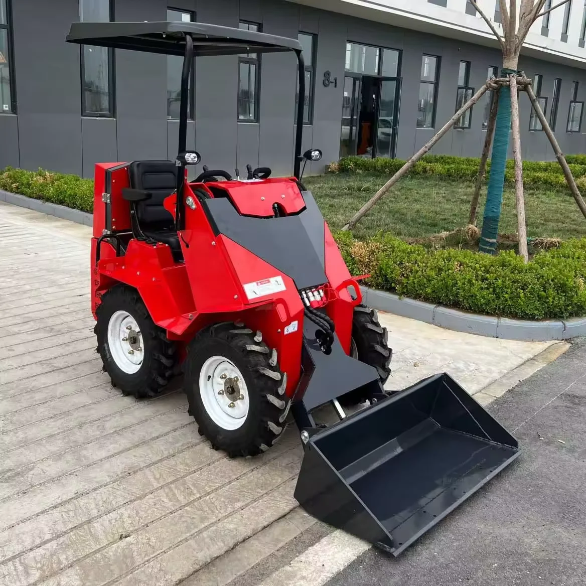 Mini Skid Steader Wheel Loader, Barato Pequeno Skid Steader, Carregador Multifuncional com Anexo, Fábrica, Novo