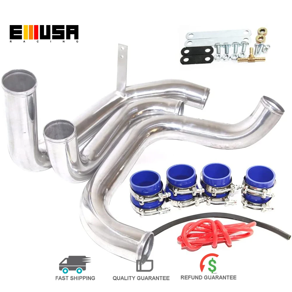 Emusa Intercooler Piping Pipes Kits Compatible for 1993 1994 1995 1996 1997 1998 Nissan Skyline R32 R33 R34 GTR