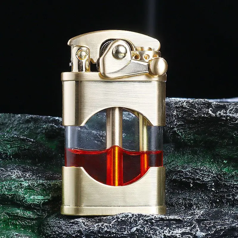 Zorro Transparent Windproof Lighter Creative Ejection Rocker Open Flame Lighter Men's Cigarette Accessories Gift Wholesale