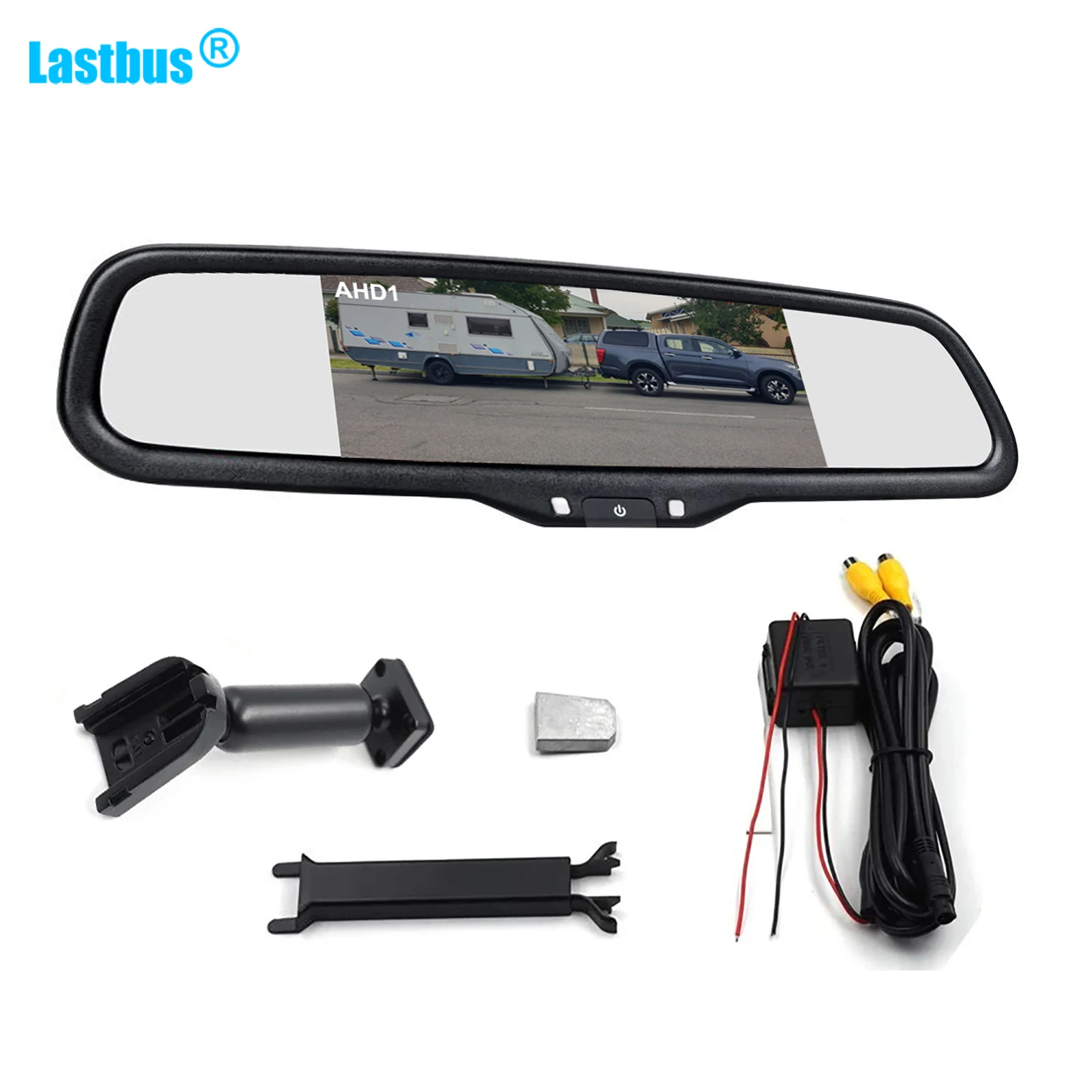 

Lastbus 7.5" IPS Screen AHD Car Monitor Interior Rear View Mirror 2Ch Video Input with OEM No1 Special Mounting Bracket & Holder