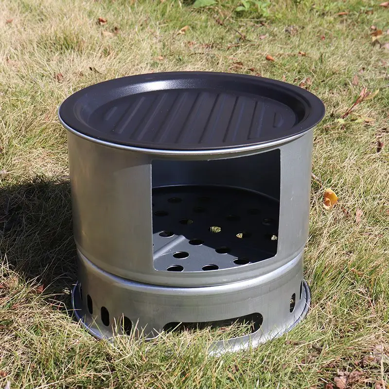 

Multifunctional camping stove folding storage barbecue grill outdoor
