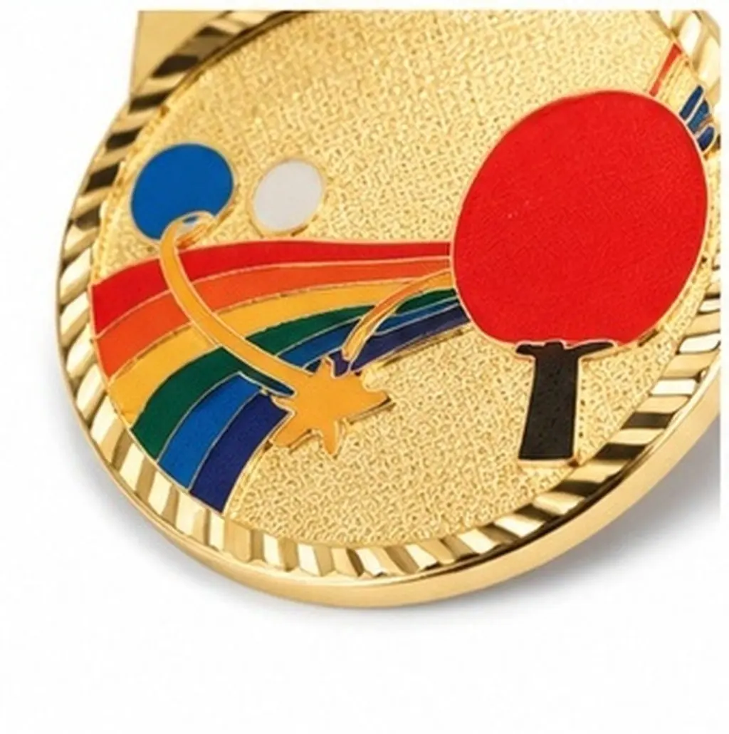 Gold Table Tennis Medal for Tournament Awards – Sleek Metallic Sports Prize for Students & Community Events