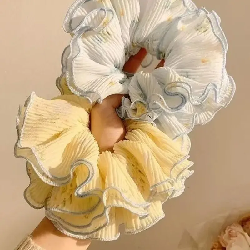 Sanftes blaues Blumen-Haargummi für Damen – Hochwertiges Haarband aus der Forest-Serie, vielseitiges Haarschmuck-Accessoire