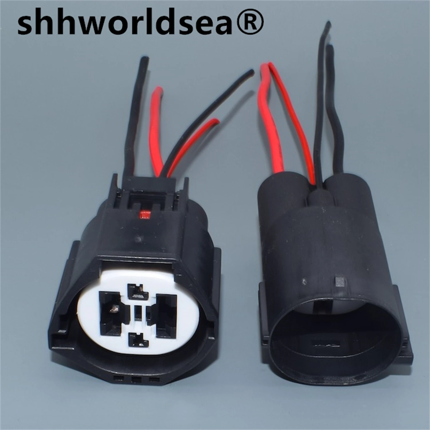 

shhworldsea 4 Pin Auto Waterproof forTank Electric Fan Connector Male Female Black Plug 7282-8497-90 For Volvo Lan Radiator