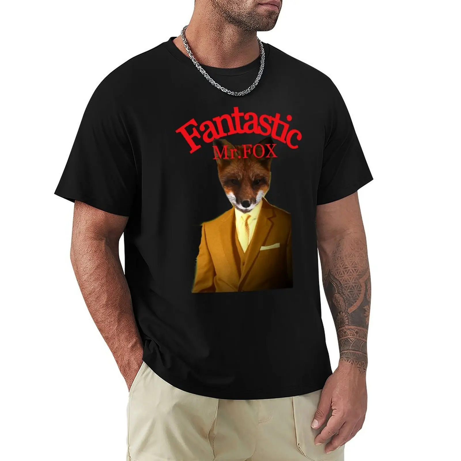 Fantastic Mr fox classic T-Shirt Vintage Print Crew Neck Tee