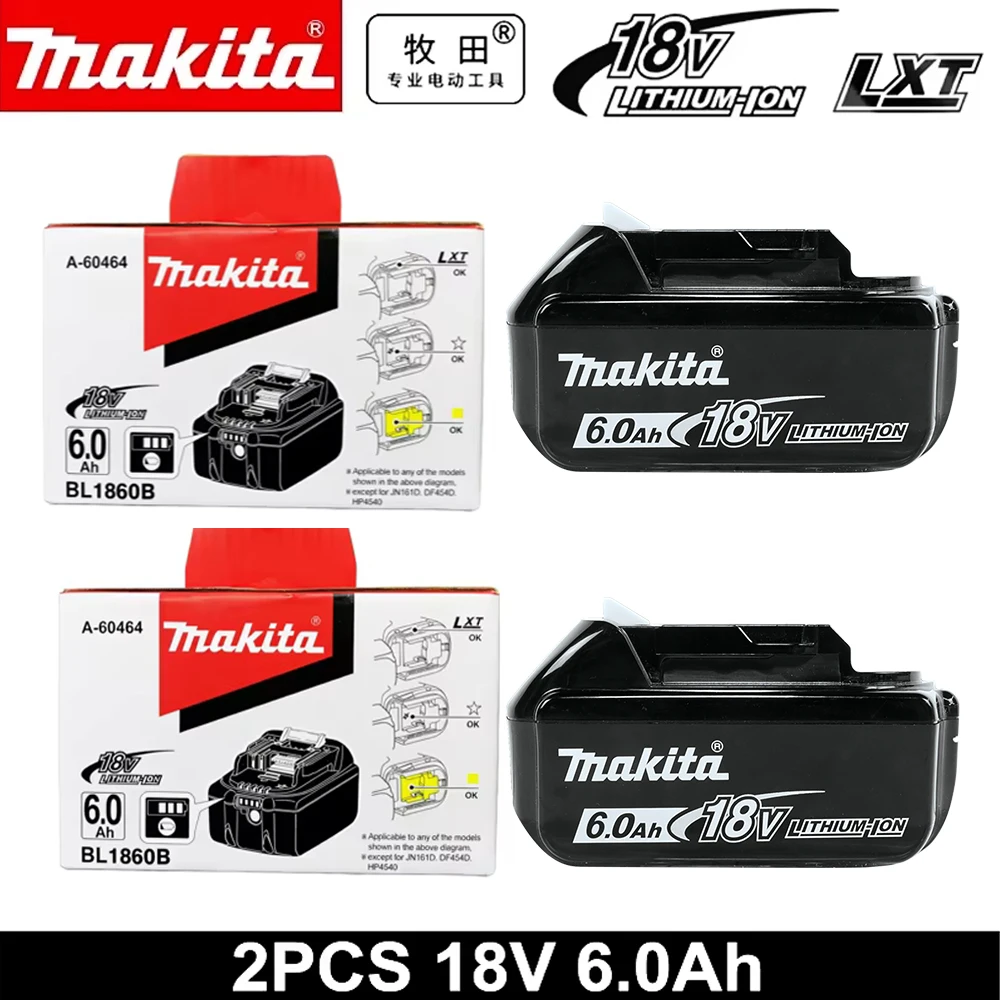 

Makita 18V Battery 6.0Ah Lithium ion Genuine BL1850B Makita 18V Battery BL1850 BL1860 BL1860B BL1840B