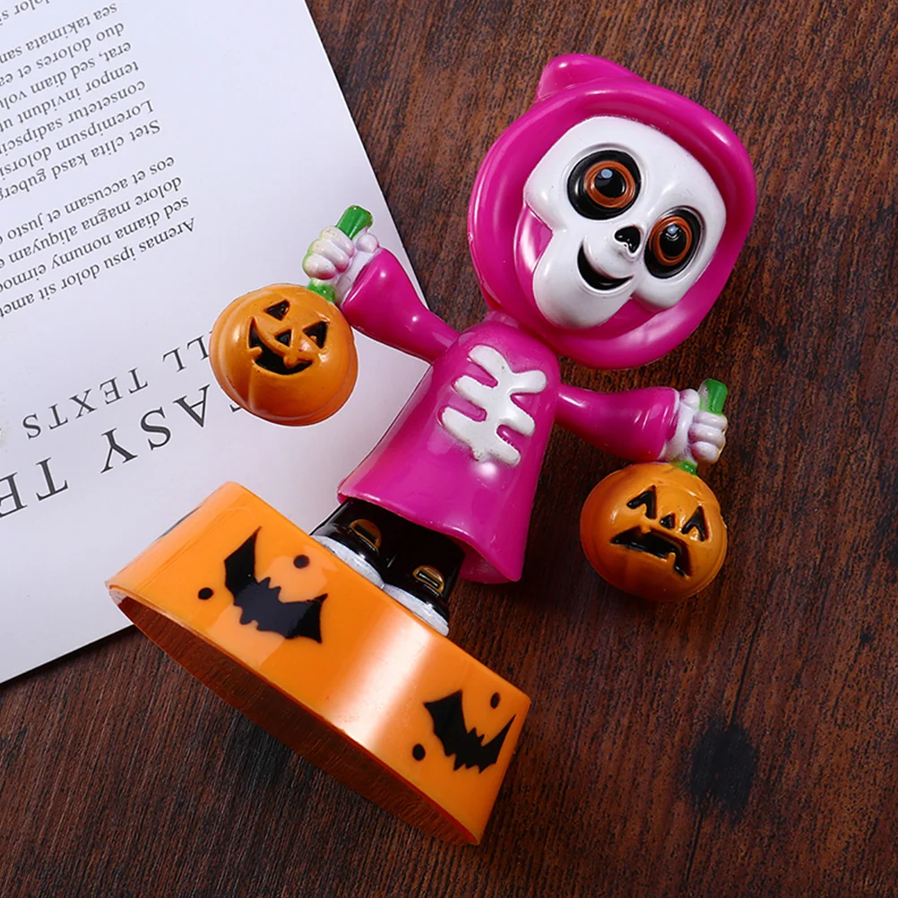 

Halloween Solar Dancing Decor Ghost Shaking Head Figurines Car Pumpkin Ornaments Home Table Bedroom Toy Powered By