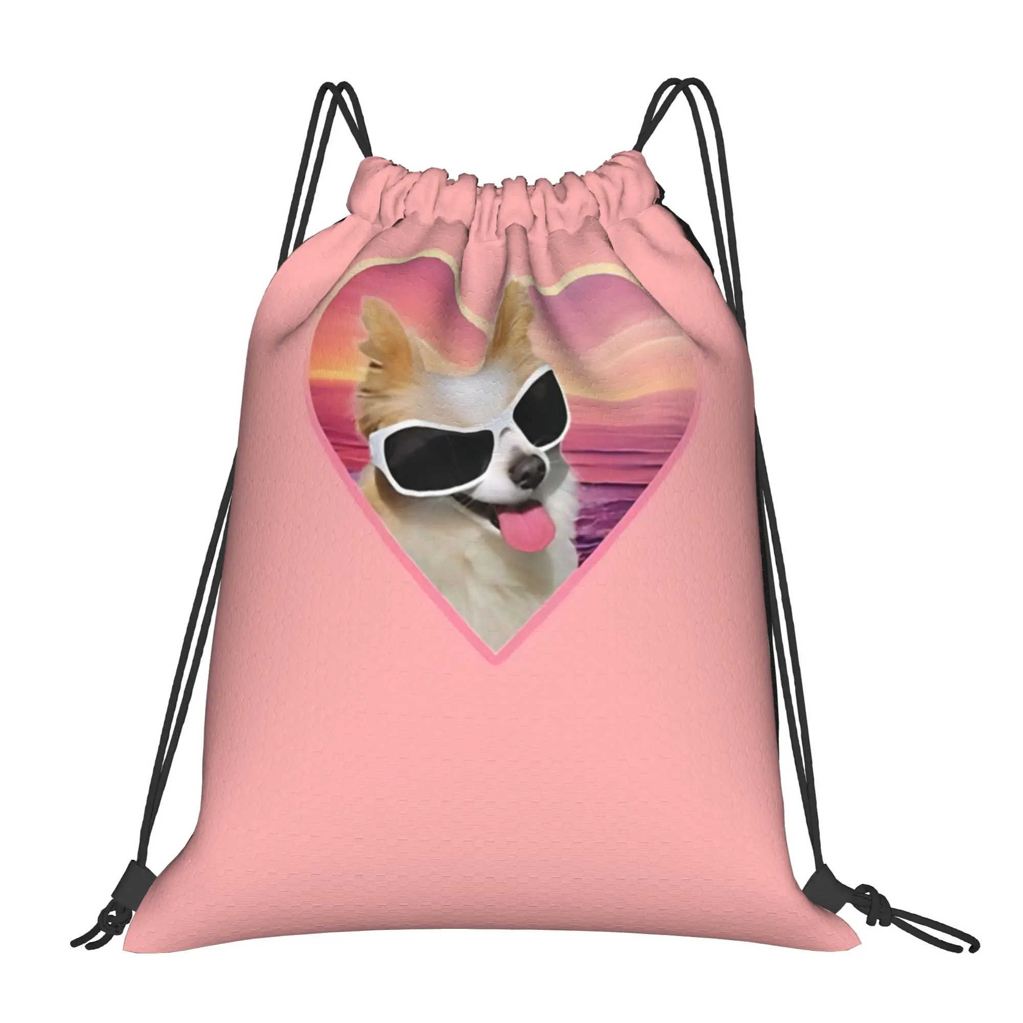 Dog meme Doggo Stickers  Beachy Portable Sports Riding Gym Drawstring Storage Sporty Backpacks
