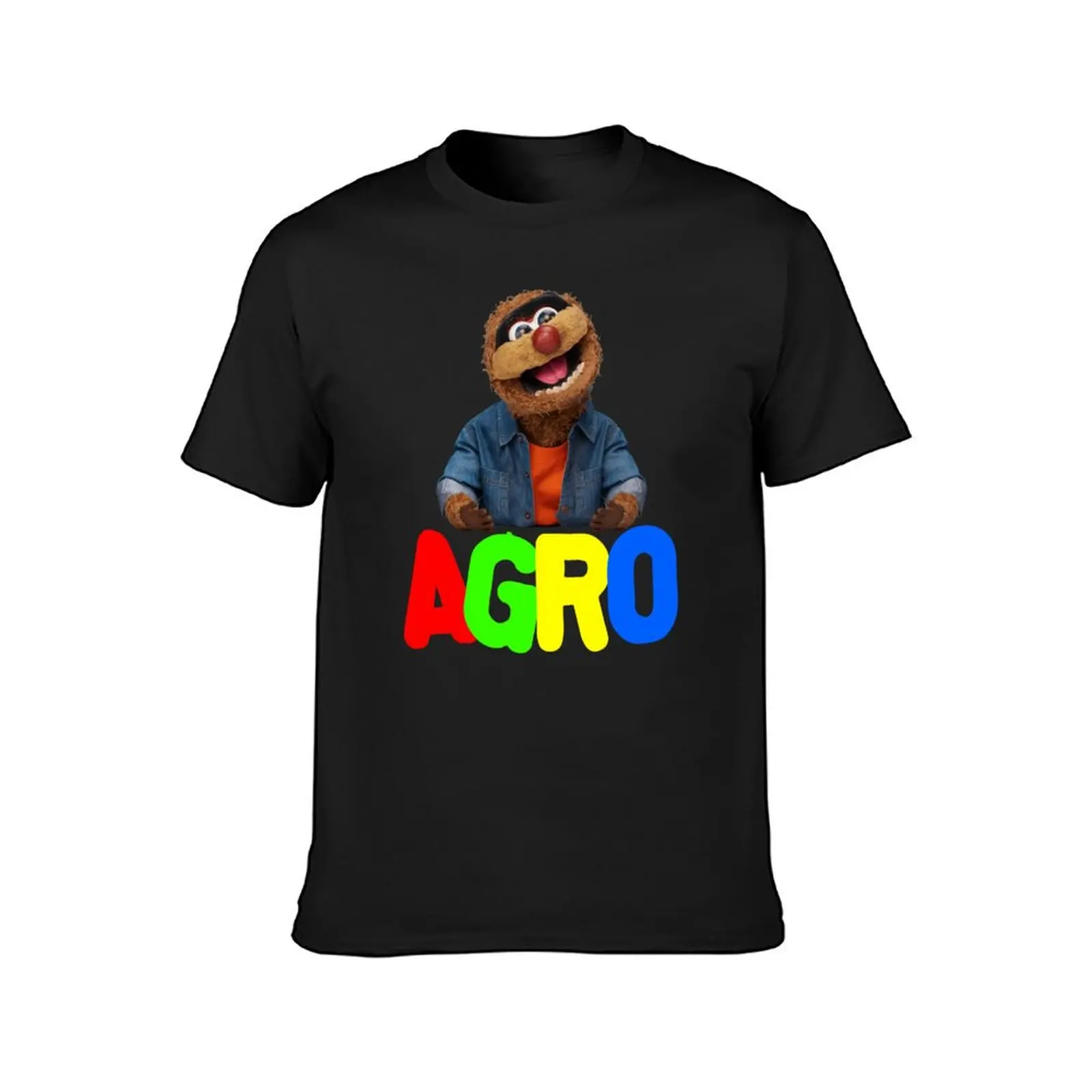 Agro - Cartoon Connection T-Shirt summer top blacks for a boy plain black t shirts men