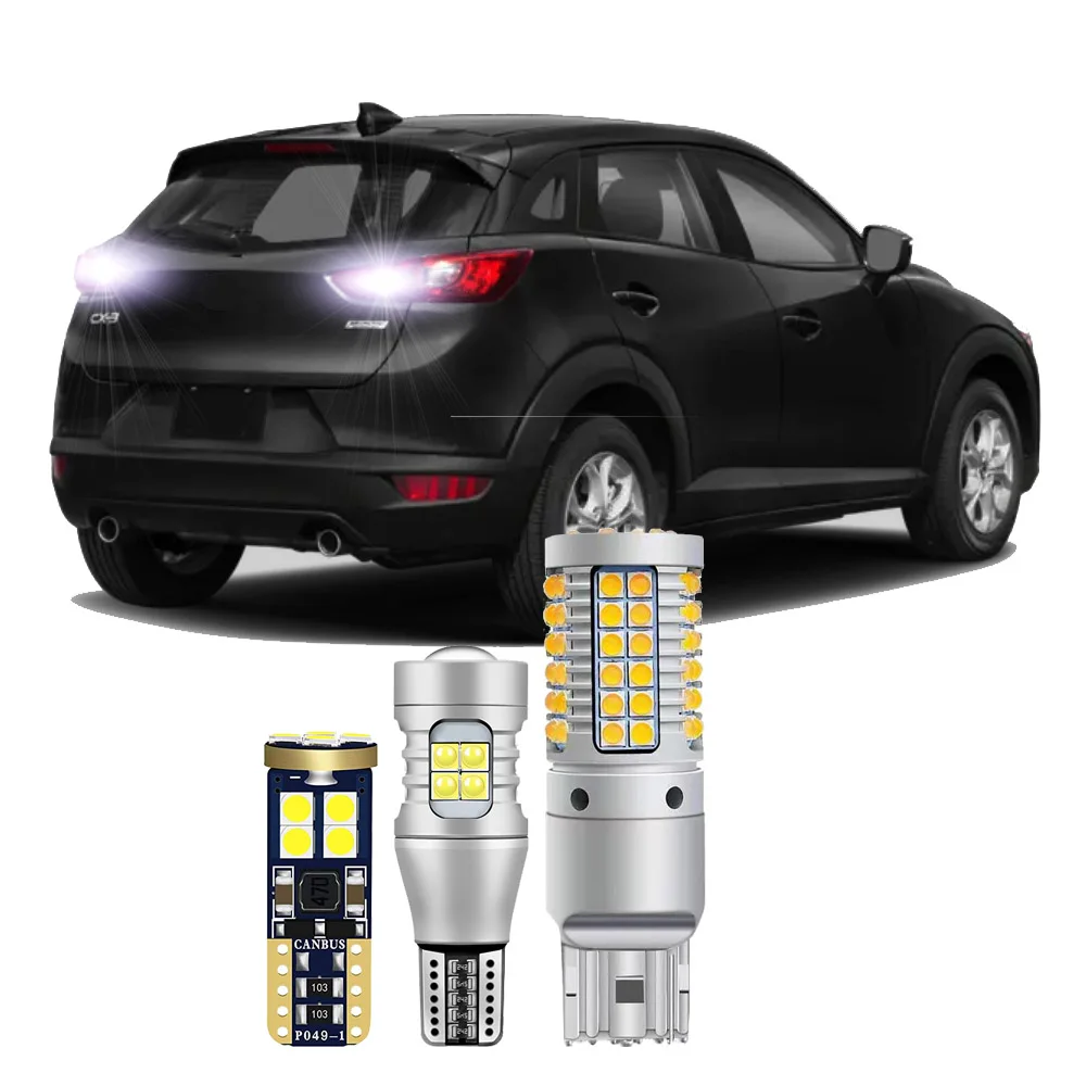 

Car LED Bulbs For Mazda CX-3 2015-2022 Turn Signal Backup License Plate Light Bulbs Canbus No Error