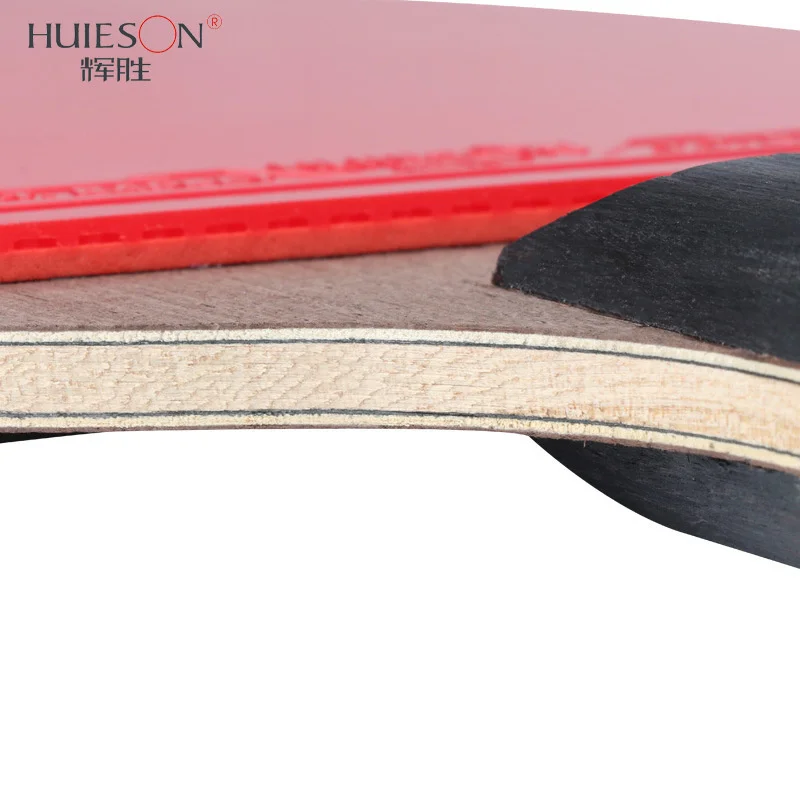 Huieson 6 yıldız yükseltilmiş masa tenisi raket 7 katmanlar çift yüz kauçuklar karbon Fiber Ping Pong raket yarasa ile kapak 2 adet