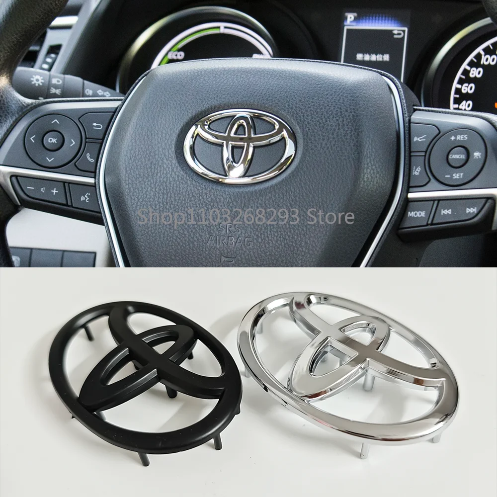 Steering Wheel Emblem Removal Replacement Version for Toyota Corolla Camry RAV4 Highlander Yaris PRIUS CHR Crown Car Accessories