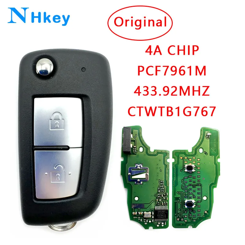 

NH key FCCID: CWTWB1G767 433.92MHz 4A PCF7961M Flip Remote Key For Nissan Qashqai J11 Pulsar C13 Juke F15 X-Trail T32 Micra