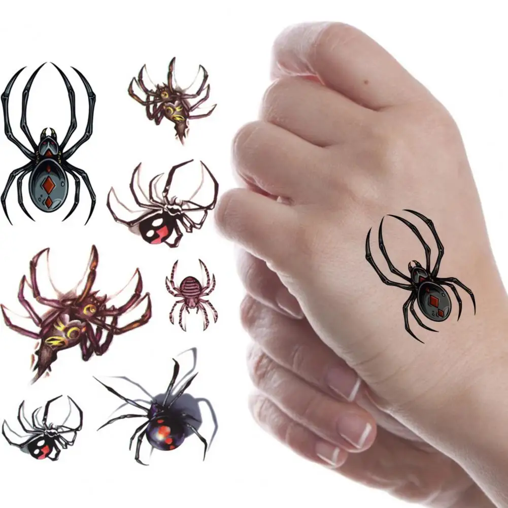 Versatile Spiders Tattoo Transfer Paper Simulated Ultra Thin Spiders Tattoo Sticker Scars Covering