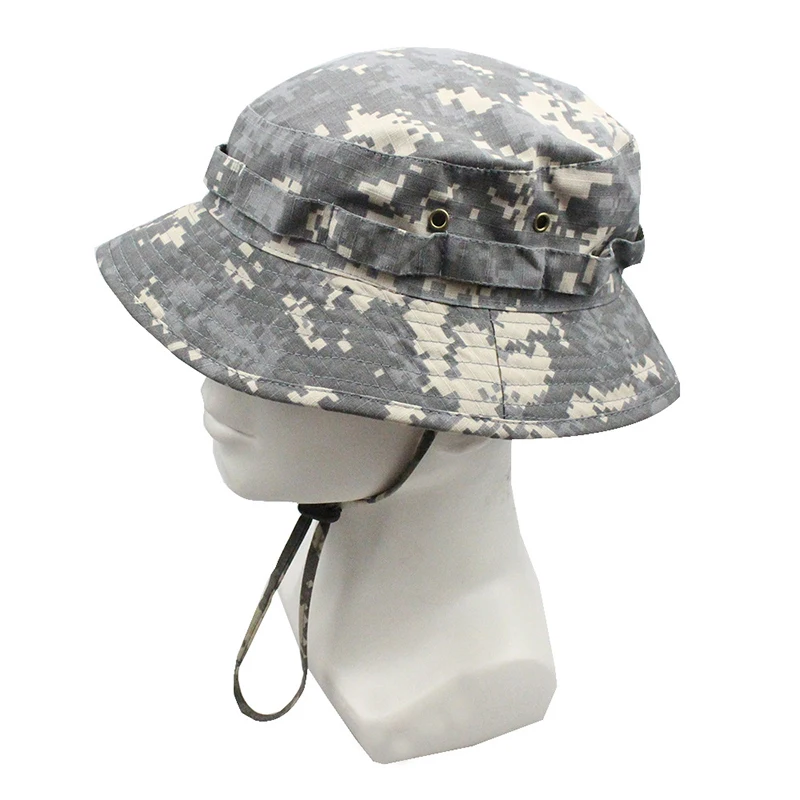 Men And Women Fashion Short Brim Round Cap Camouflage Sunscreen Bucket Hat Outdoor Travel Hiking Climbing Fisherman\'s Hat