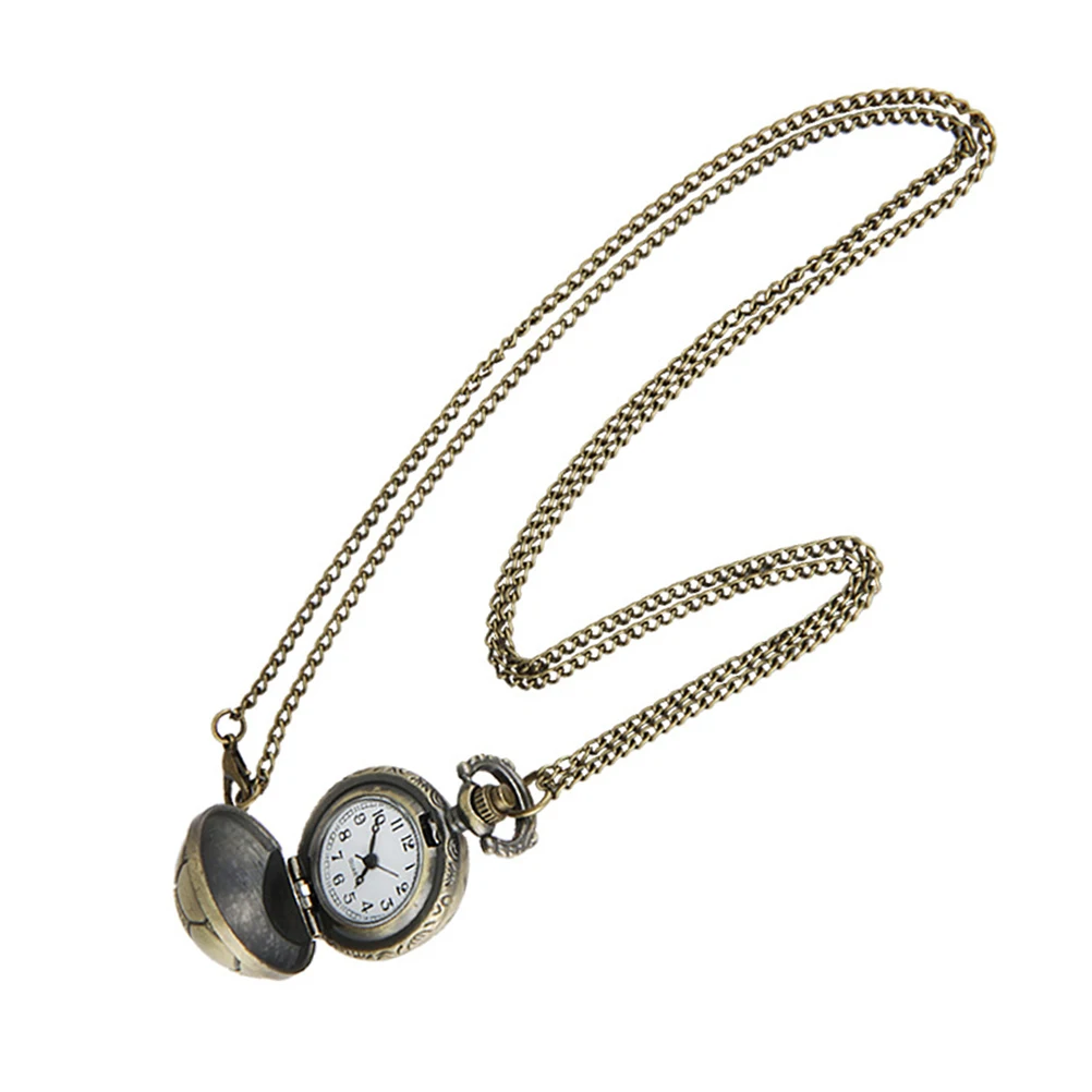 

1Pc Elegant Vintage Pocket Watch Soccer Inspired Design Lightweight Durable Timepiece For Personal Or Gift Use