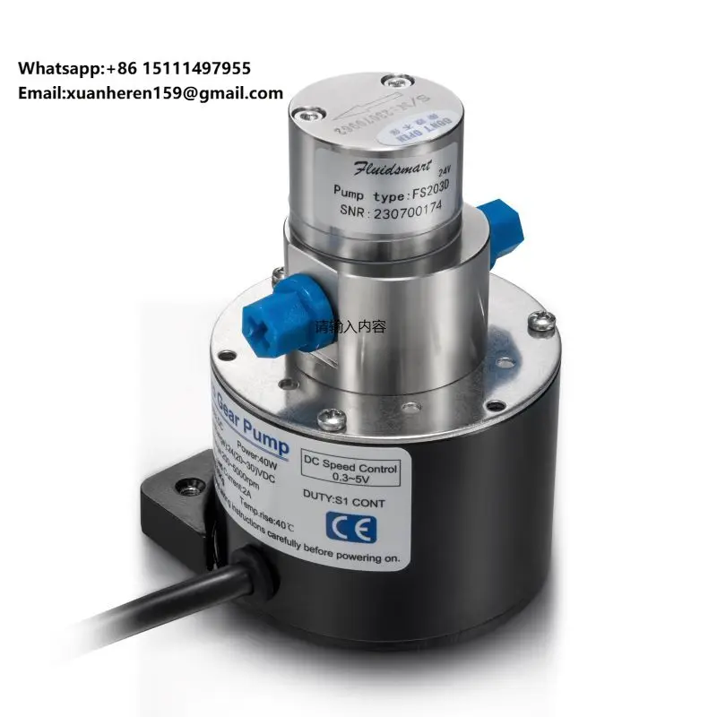 

Fluidsmart FSG203D Mini Gear Oilless Pump 24v Dc 10bar Pressure Pump Stainless Steel Head Micro Magnetic Pump China
