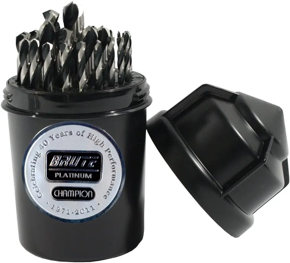 

Набор сверл HSS из 29 предметов, 1/16"-1/2", с разрезным наконечником, водостойкие, индексированные, сделано в США